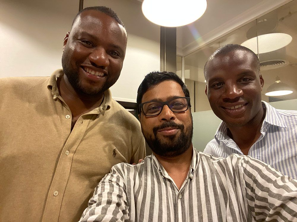 L-R: Ladi, Binod, our Regional GM SEA, and Jide